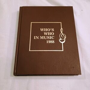 Whos Who In Music 1988 Randall Publishing 14th Edition Hardcover Brown Gold